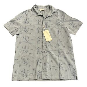 🆕 Larsson & Co. Dusty Blue Resortwear Button Down Shirt Size M